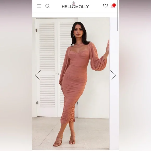 Hello Molly | Dresses | Brand New Hello Molly Move To The Music Long Sleeve  Mesh Midi Dress With Tags | Poshmark